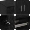 vidaXL Haut de Mobilier Ch&ecirc;ne noir 80 x 39 x 178 cm Bois d'ing&eacute;nierie