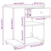 vidaXL Support d'imprimante Uni Ch&ecirc;ne artisan 60 x 40 x 68,5 cm