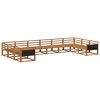 vidaXL Ensemble de canap&eacute;s d'ext&eacute;rieur 10 pcs Naturel