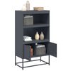 vidaXL Buffet haut anthracite 68,5x38,5x123,5 cm acier