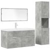 vidaXL Ensemble de meubles de salle de bain 4 pcs gris b&eacute;ton