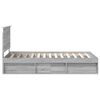 vidaXL Cadre de lit Gris Sonoma 100 x 200 cm Bois de pin massif