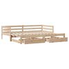 vidaXL Lit de jour avec gigogne et tiroirs sans matelas 90x200 cm