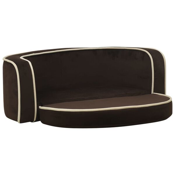 vidaXL Canap&eacute; pliable pour chien Marron 73x67x26 cm Coussin lavable
