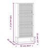 vidaXL Armoire &agrave; chaussures noir 52x25x120 cm bois d'ing&eacute;nierie