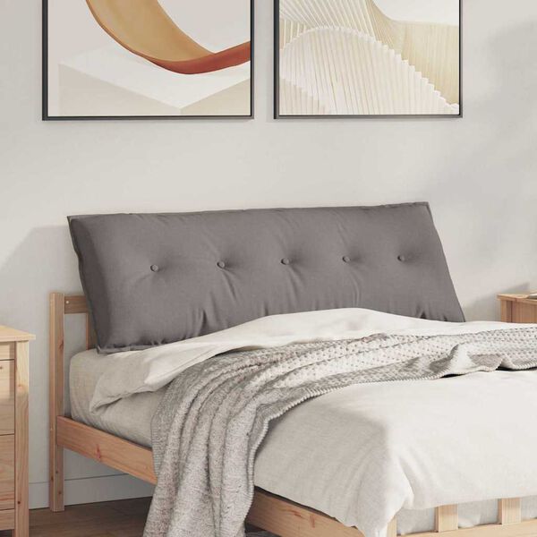vidaXL Coussin de Dos Taupe 140 x 19 x 50 cm tissu