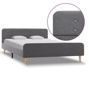 vidaXL Cadre de lit Gris clair Tissu 120 x 200 cm