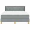 vidaXL Lit &agrave; Ressorts avec matelas Gris clair 160 x 200 cm tissu
