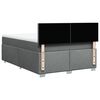 vidaXL Sommier &agrave; lattes de lit avec matelas Gris fonc&eacute; 160x200cm Tissu
