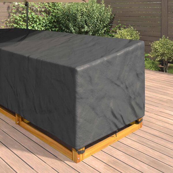 vidaXL Housse pour meubles Noir 330 x 255 x 80 cm Tissu Oxford 420D
