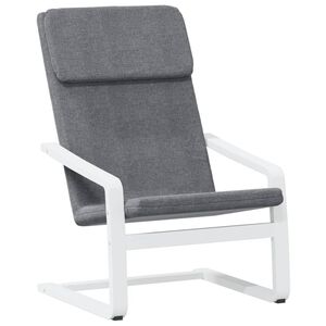 vidaXL Chaise de relaxation Gris fonc&eacute; Tissu
