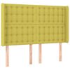 vidaXL T&ecirc;te de lit &agrave; LED Vert 147x16x118/128 cm Tissu