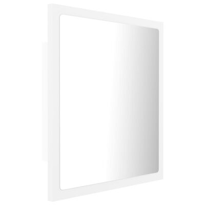 vidaXL Miroir à LED de salle de bain Blanc 40x8,5x37 cm Acrylique