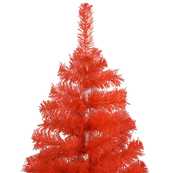 vidaXL Arbre de No&euml;l artificiel pr&eacute;-&eacute;clair&eacute; et boules rouge 180 cm PVC