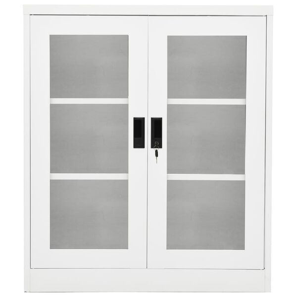 vidaXL Armoire de bureau Blanc 90x40x105 cm Acier