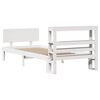 vidaXL Cadre de lit avec t&ecirc;te de lit sans matelas blanc 90x200 cm