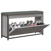 vidaXL Banc &agrave; chaussures tiroir rabattable sonoma gris 102x32x56 cm