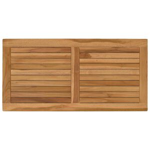 vidaXL Plateau de table Rectangulaire Bois de teck massif Naturel