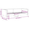 vidaXL Lit de repos sans matelas noir 90x200 cm tissu