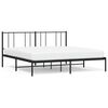 vidaXL Cadre de lit m&eacute;tal sans matelas avec t&ecirc;te de lit noir 193x203cm