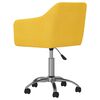 vidaXL Chaises pivotantes &agrave; manger lot de 2 jaune tissu