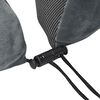 vidaXL Oreiller avec oreiller R&eacute;glable Gris 28 x 25 x 14 cm Velours