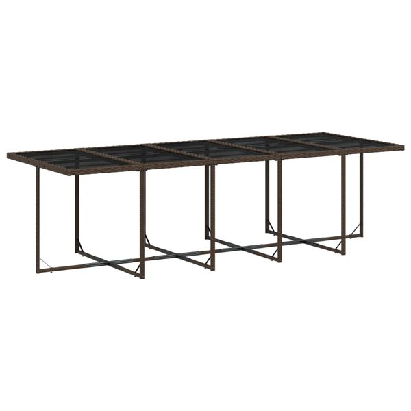 vidaXL Ensemble &agrave; manger de jardin avec coussins 15 pcs marron rotin