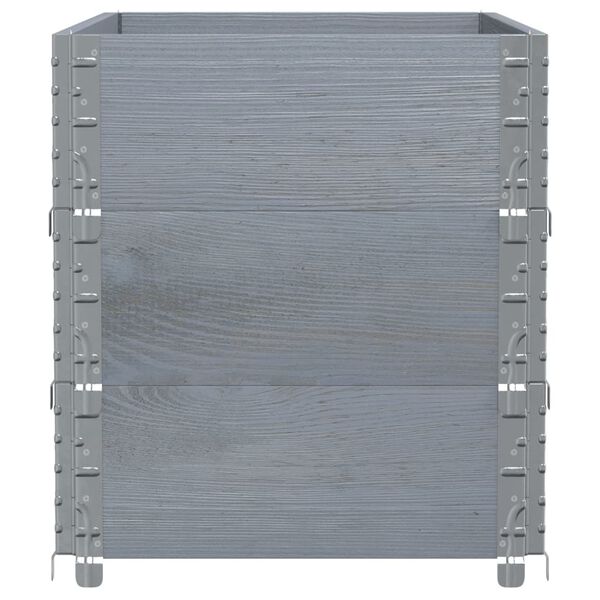 vidaXL Jardini&egrave;re gris 100x50 cm bois massif de pin