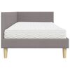 vidaXL Cadre de lit d'angle avec matelas Autre 2 pcs Taupe tissu