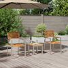 vidaXL EnsembledeRepasdeJardin 3 pcs Marron Teck massif