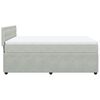 vidaXL Sommier &agrave; lattes de lit et matelas Gris clair 160x200cm Velours