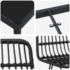 vidaXL Ensemble de salle &agrave; manger pour jardin 9 pcs Noir