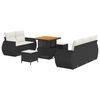 vidaXL Ensemble de canap&eacute; de jardin 8 pcs Noir polyrotin