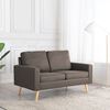 vidaXL Canap&eacute; &agrave; 2 places Taupe Tissu