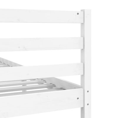 vidaXL Cadre de lit sans matelas blanc 75x190 cm bois massif