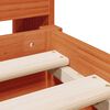 vidaXL Lit biblioth&egrave;que sans matelas cire marron 140x200 cm pin massif