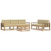 vidaXL Ensemble de canap&eacute;s d'ext&eacute;rieur 6 pc Blanc et Beige