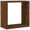 vidaXL &Eacute;tag&egrave;res murales sous forme cube 2 pcs ch&ecirc;ne marron 30x15x30cm