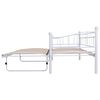 vidaXL Cadre de lit blanc acier 180x200/90x200 cm