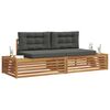 vidaXL Ensemble de canap&eacute;s d'ext&eacute;rieur 2 Pi&egrave;ce Naturel et Anthracite