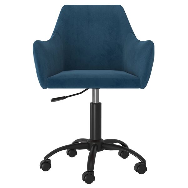 vidaXL Chaises pivotantes &agrave; manger lot de 6 Bleu Velours
