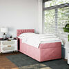 vidaXL Sommier &agrave; lattes de lit avec matelas Rose 100x200 cm Velours