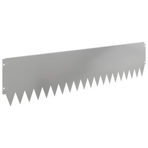 vidaXL Bordure de Pelouse 10 pcs 103 x 25 cm Acier Argent&eacute;