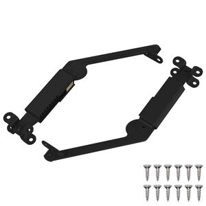 vidaXL Charni&egrave;re de support de couvercle 2 pcs Noir 192 x 32 x 50 mm
