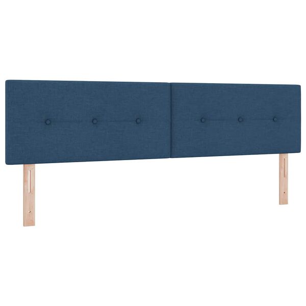 vidaXL T&ecirc;te de lit LED avec des lumi&egrave;res &agrave; LED Bleu 180 cm Polyester