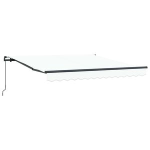 vidaXL Auvent r&eacute;tractable Blanc 300 x 250 cm Polyester et Aluminium