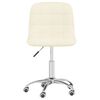 vidaXL Chaises pivotantes &agrave; manger lot de 4 Cr&egrave;me Tissu