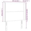 vidaXL T&ecirc;te de lit &agrave; LED Gris fonc&eacute; 103x16x118/128 cm Velours