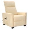 vidaXL Fauteuil de massage Cr&egrave;me Tissu