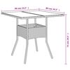 vidaXL Ensemble &agrave; manger de jardin et coussins 3 pcs beige rotin verre